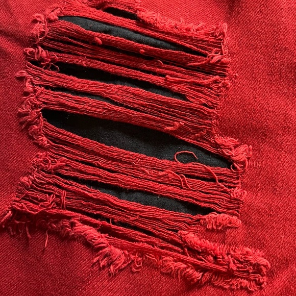 Rust high waist cut off shorts - Picture 2 of 5